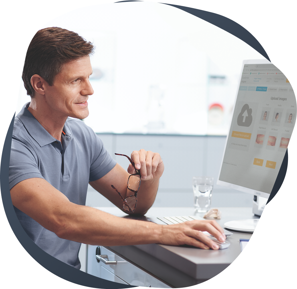 Doctor at computer