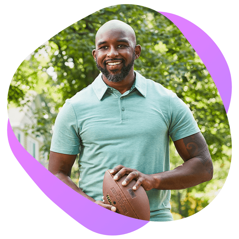 Man holding football